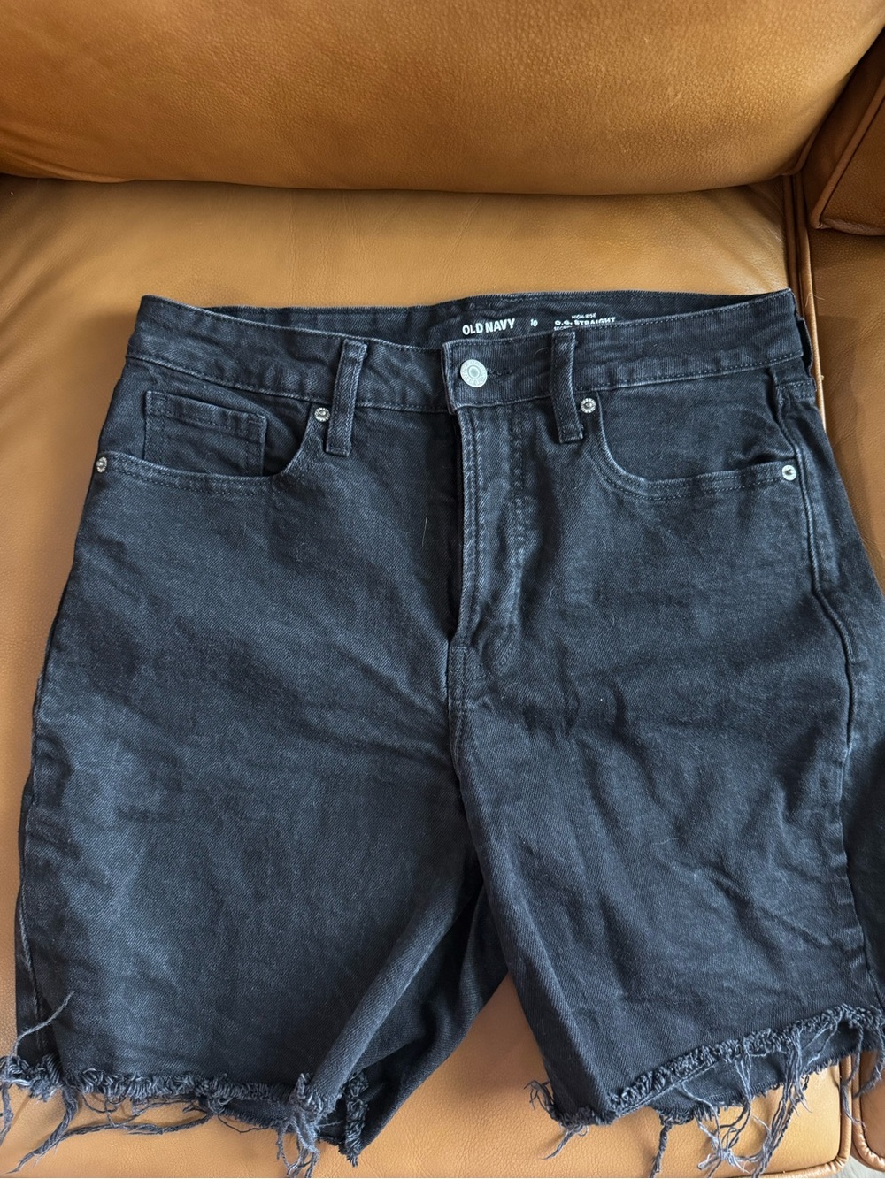 Old Navy Black High-Rise Straight Jeans